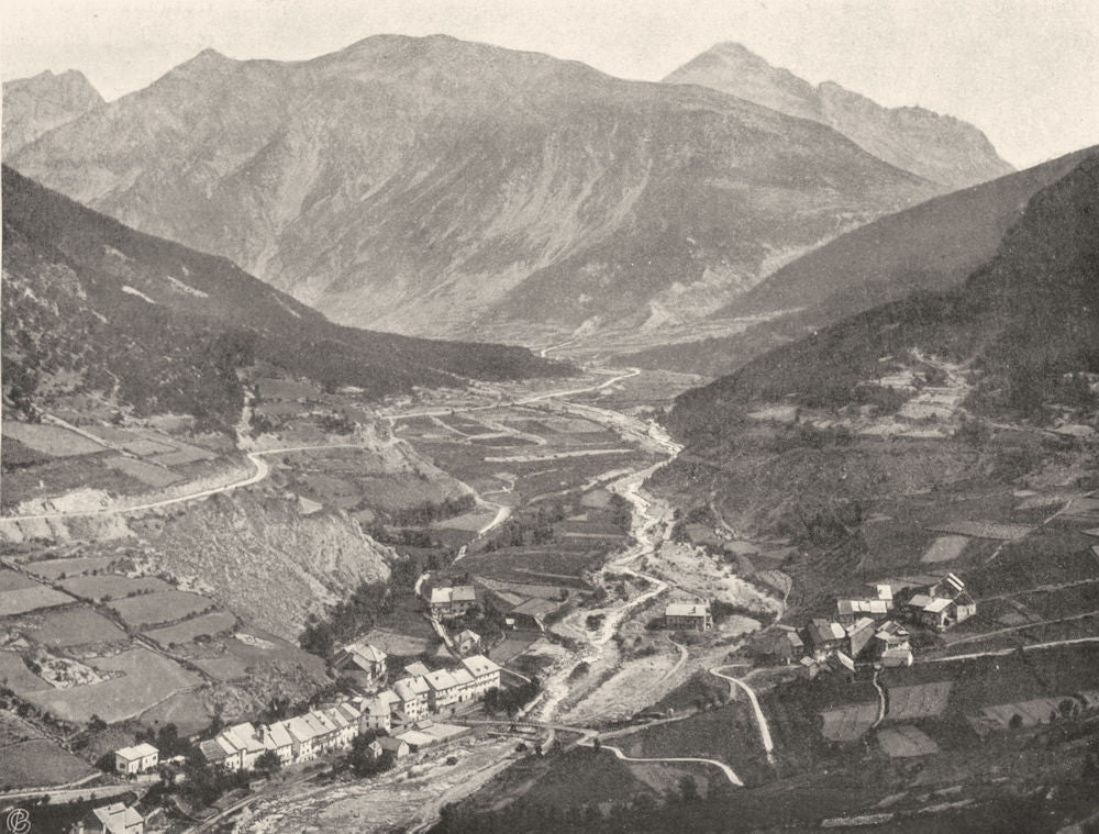 HAUTES-ALPES. Vallée de la Durance en amount de Briançon 1904 old print